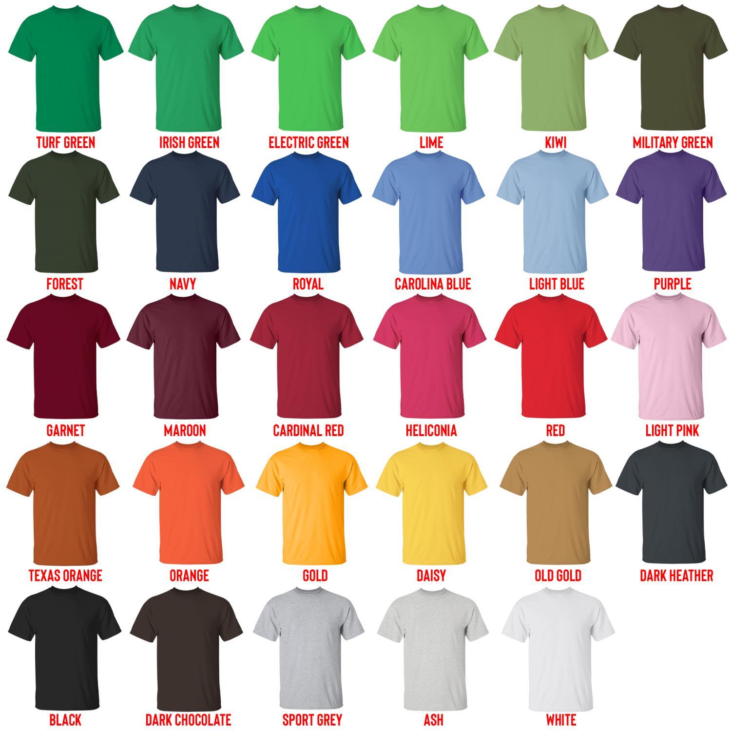 t shirt color chart 2 - August Burns Red Store